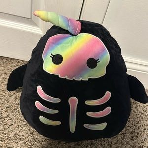 Squishmallow Rainbow Bufinda Skeleton Narwhal 12"